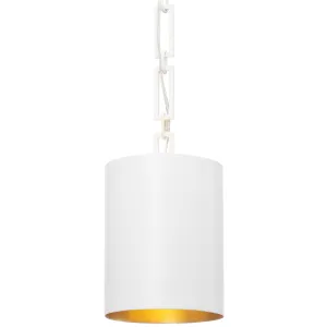 1 Light Matte White   Antique Gold Eclectic  Industrial  Modern Mini Chandelier - C193-8680-MT-GA