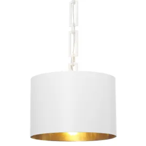 1 Light Matte White   Antique Gold Eclectic  Industrial  Modern Mini Chandelier - C193-8683-MT-GA