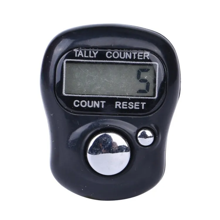 10 PCS Plastic Finger Counter Manual Ring Style Mini Electronic Counter, Random Colour Delivery