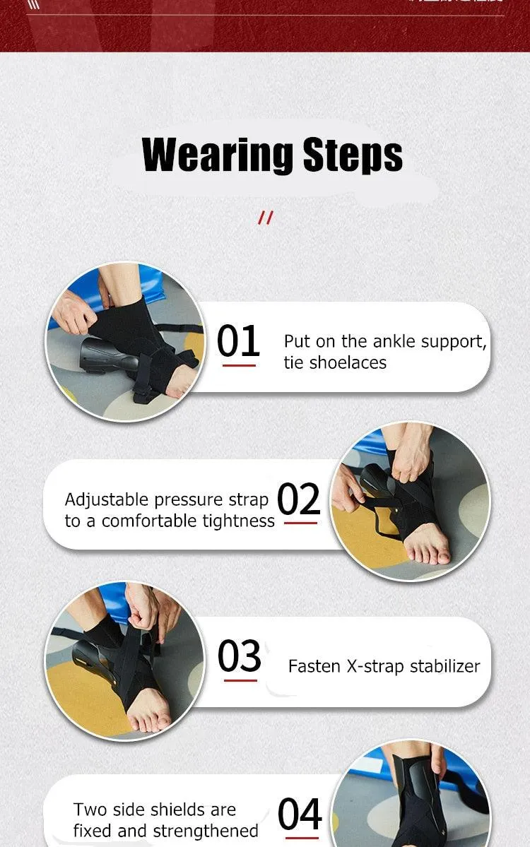 1Piece Sport Ankle Support Brace Elastic Fitness Ankle Strap Stabilizer Bandage Sprains Splint Protector