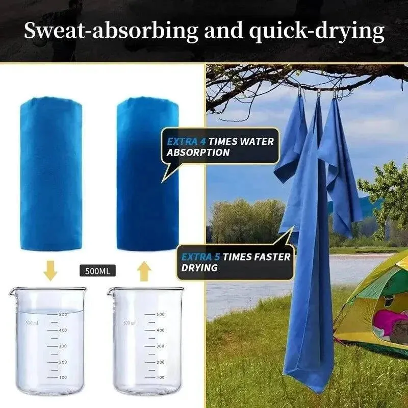 2 Pieces Of 80 X 40CM And 152 X 76CM Quick Drying Sports Towels, Swimming, Fitness, Camping, Running, Beach Towels