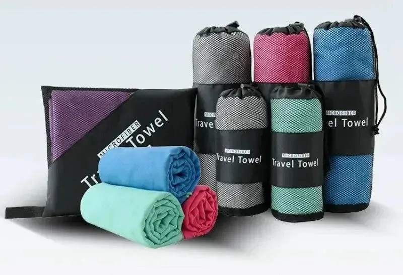 2 Pieces Of 80 X 40CM And 152 X 76CM Quick Drying Sports Towels, Swimming, Fitness, Camping, Running, Beach Towels