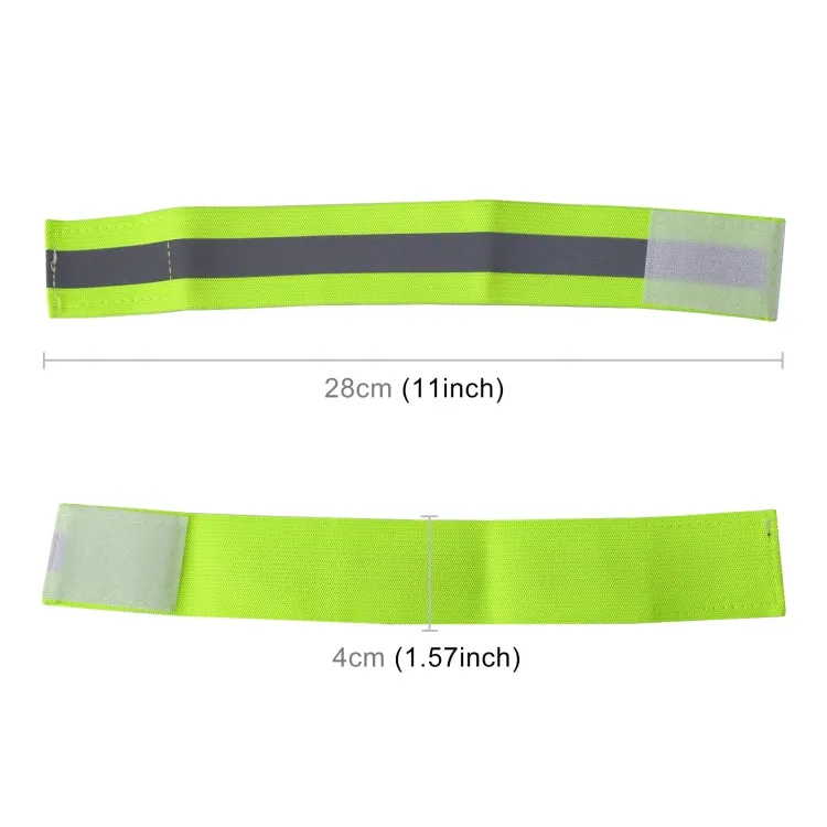 2pcs Reflective Band Outdoor Sports Running Cycling Night Warning Wrist Band(Red)