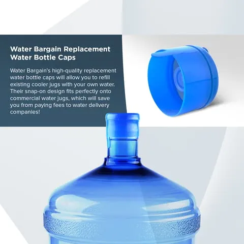 3 and 5 Gallon Water Bargain Premium Water Cooler Jug Non Spill BPA-FREE Bottle caps - Pack of 25