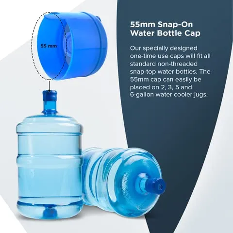 3 and 5 Gallon Water Bargain Premium Water Cooler Jug Non Spill BPA-FREE Bottle caps - Pack of 25