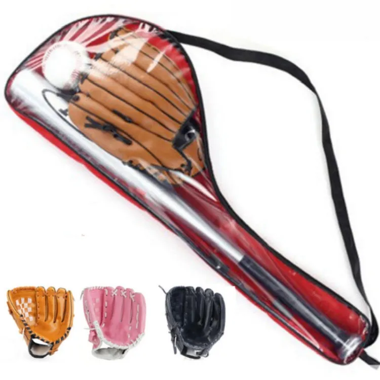 3 in1 Aluminum Alloy Baseball Bat   Baseball   Storage Bag Set(with Pink Gloves)