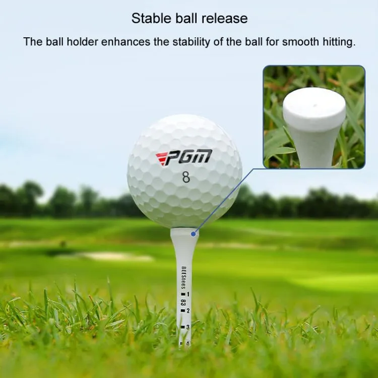 30pcs /Box PGM QT029 Golf Wooden Tee Limit Adjustable Height Ball Spike Golf Depth Marker Tee(69mm)