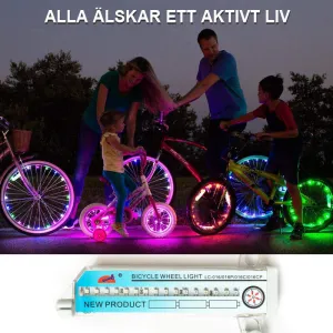 3d bicycle spokes LED lights - stylish and safe