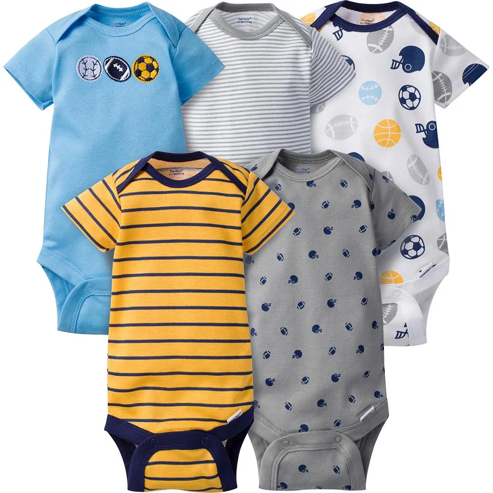 5 Pack Baby Sports Onesies&reg; Brand Bodysuits