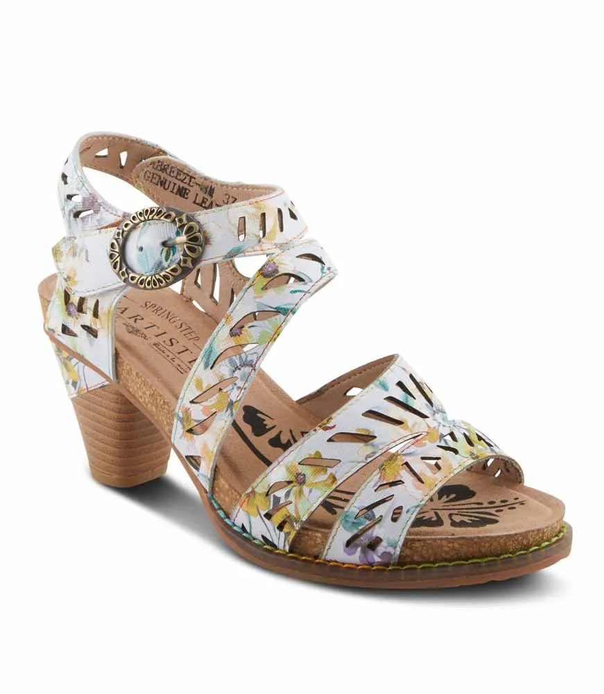 Abreeze in White Multi Leather by L Artiste