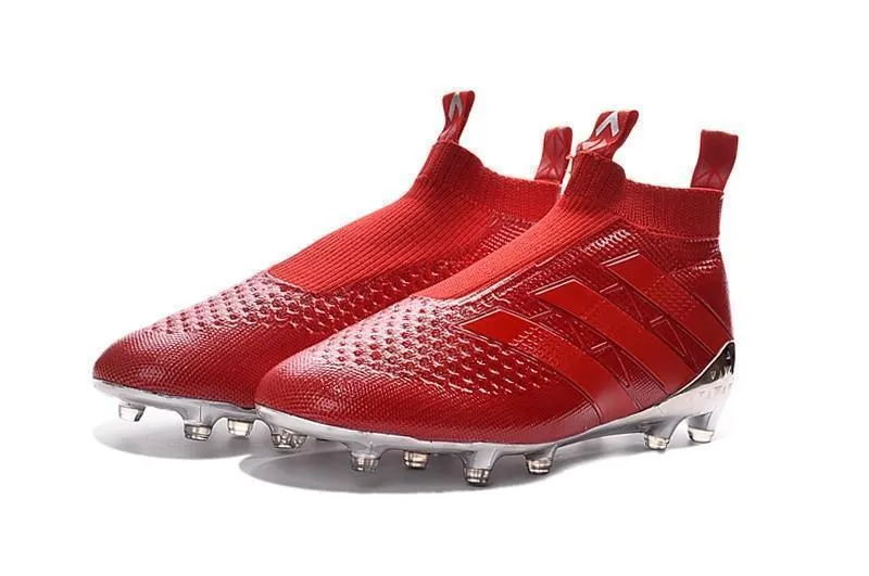 Adidas ACE 16  Purecontrol FG/AG Soccer Cleats Red Silver