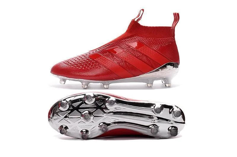 Adidas ACE 16  Purecontrol FG/AG Soccer Cleats Red Silver