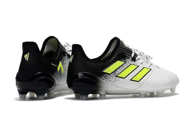 Adidas ACE 17.1 Leather FG Soccer Cleats Fluorescent Green White Black