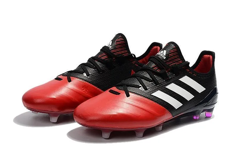 Adidas ACE 17.1 Leather FG Soccer Cleats Red White Black