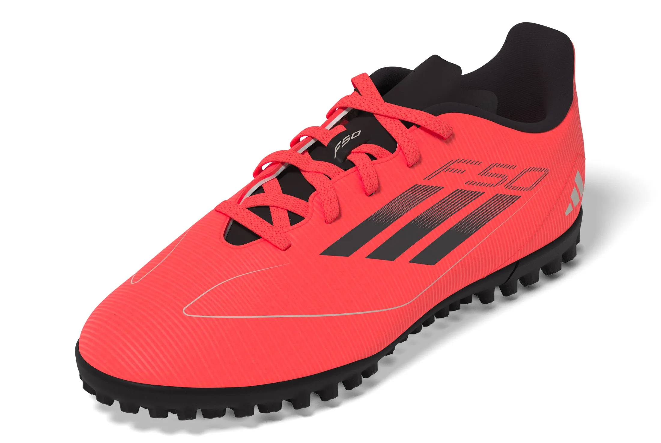 adidas F50 League Junior TF Turf Soccer Shoes - Turbo/ Aurbla/ Platinm