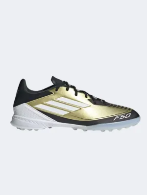 Adidas F50 League Tf Messi Men Turf Shoes Gold/White/Black