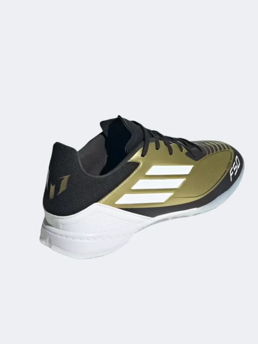 Adidas F50 League Tf Messi Men Turf Shoes Gold/White/Black