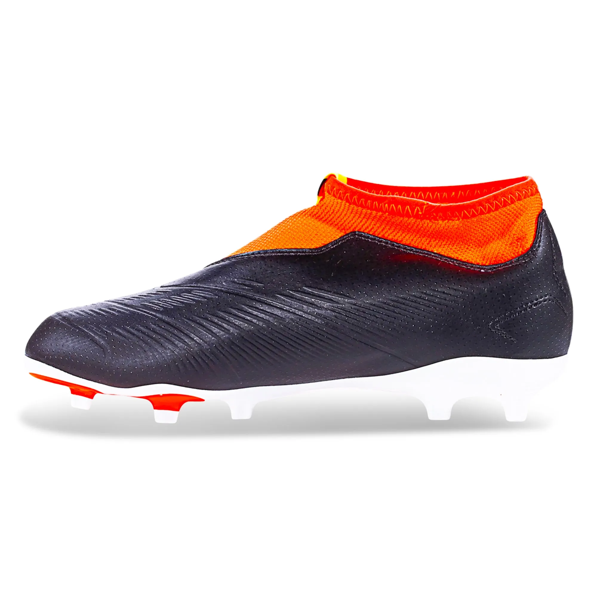 adidas Jr. Predator League Laceless Firm Ground Soccer Cleats (Core Black/White/Solar Red)