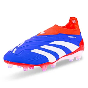 adidas Predator Elite Laceless FG Soccer Cleats (Lucid Blue/White/Solar Red)