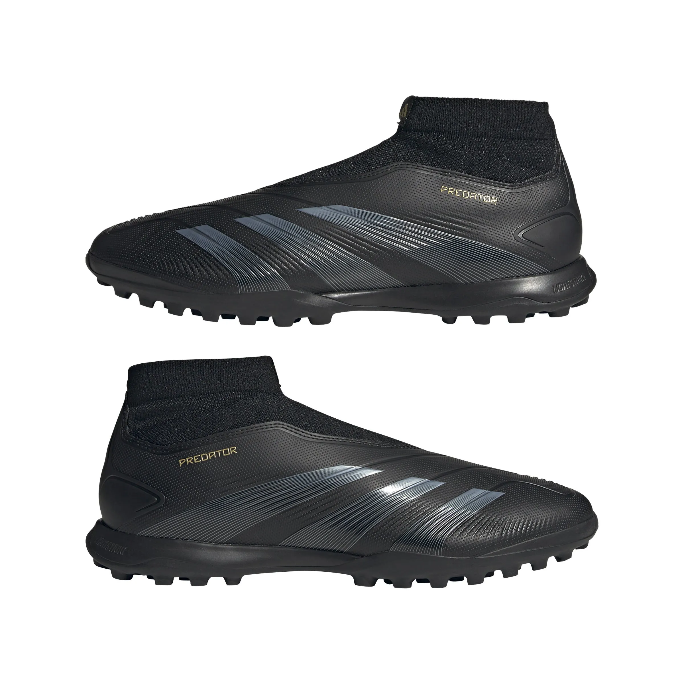 adidas Predator League LL TF Turf Soccer Shoes - CBlack/Carbon/Gold