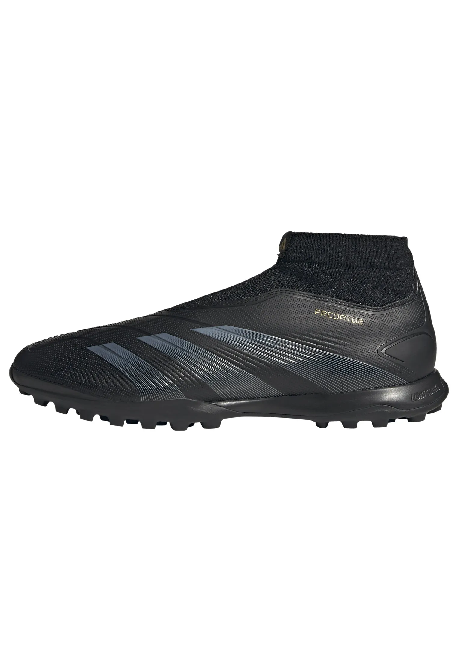 adidas Predator League LL TF Turf Soccer Shoes - CBlack/Carbon/Gold