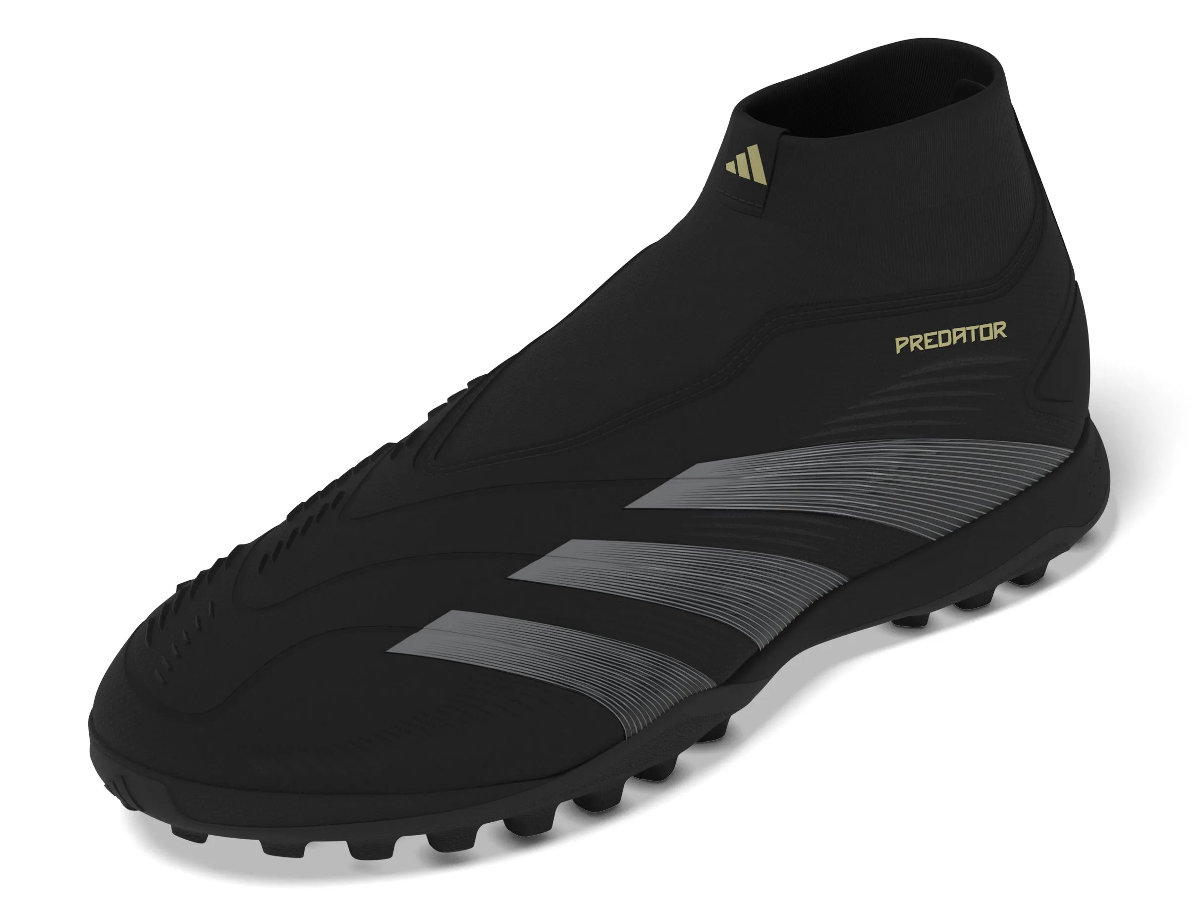 adidas Predator League LL TF Turf Soccer Shoes - CBlack/Carbon/Gold