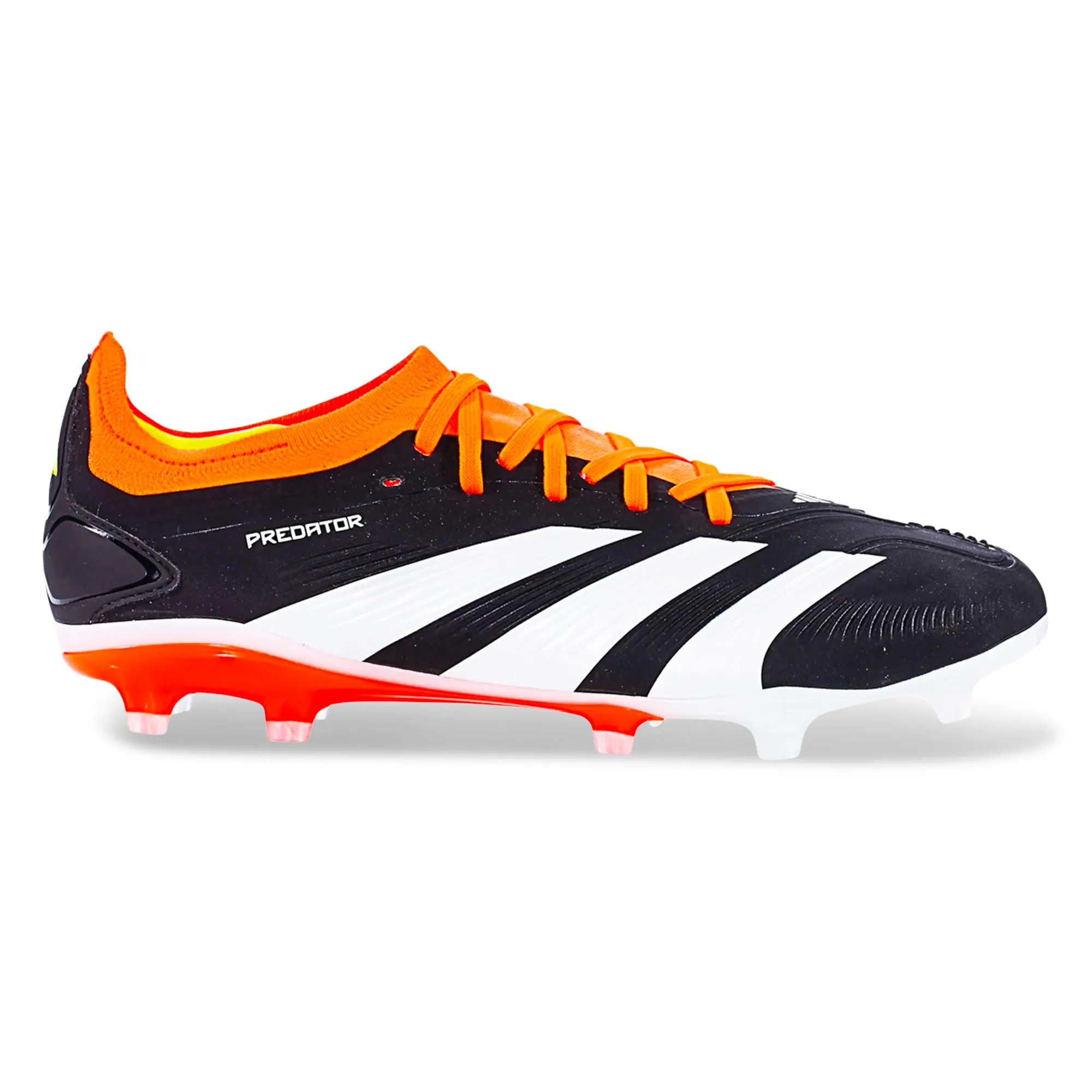 adidas Predator Pro Firm Ground Soccer Cleats (Core Black/White/Orange)