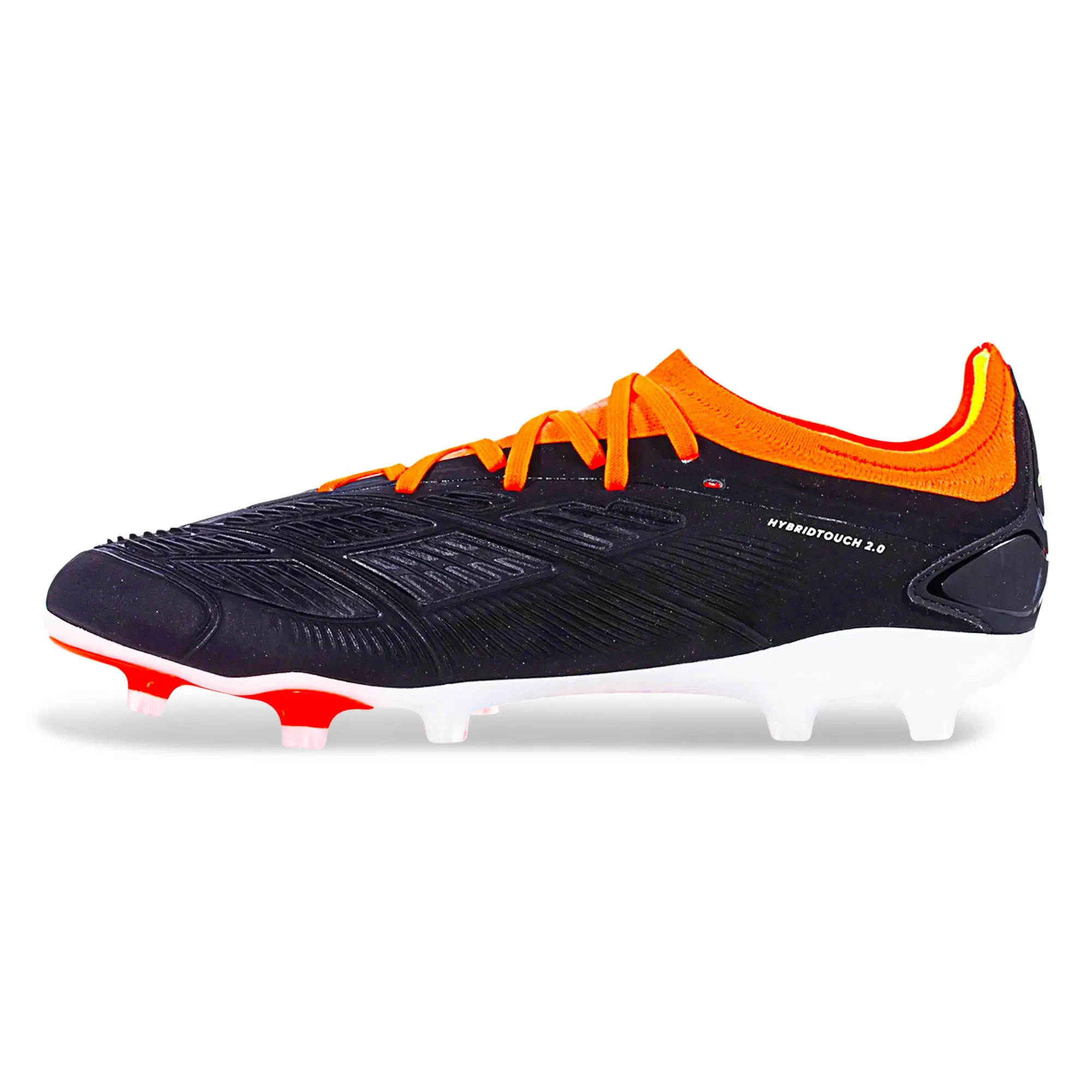 adidas Predator Pro Firm Ground Soccer Cleats (Core Black/White/Orange)