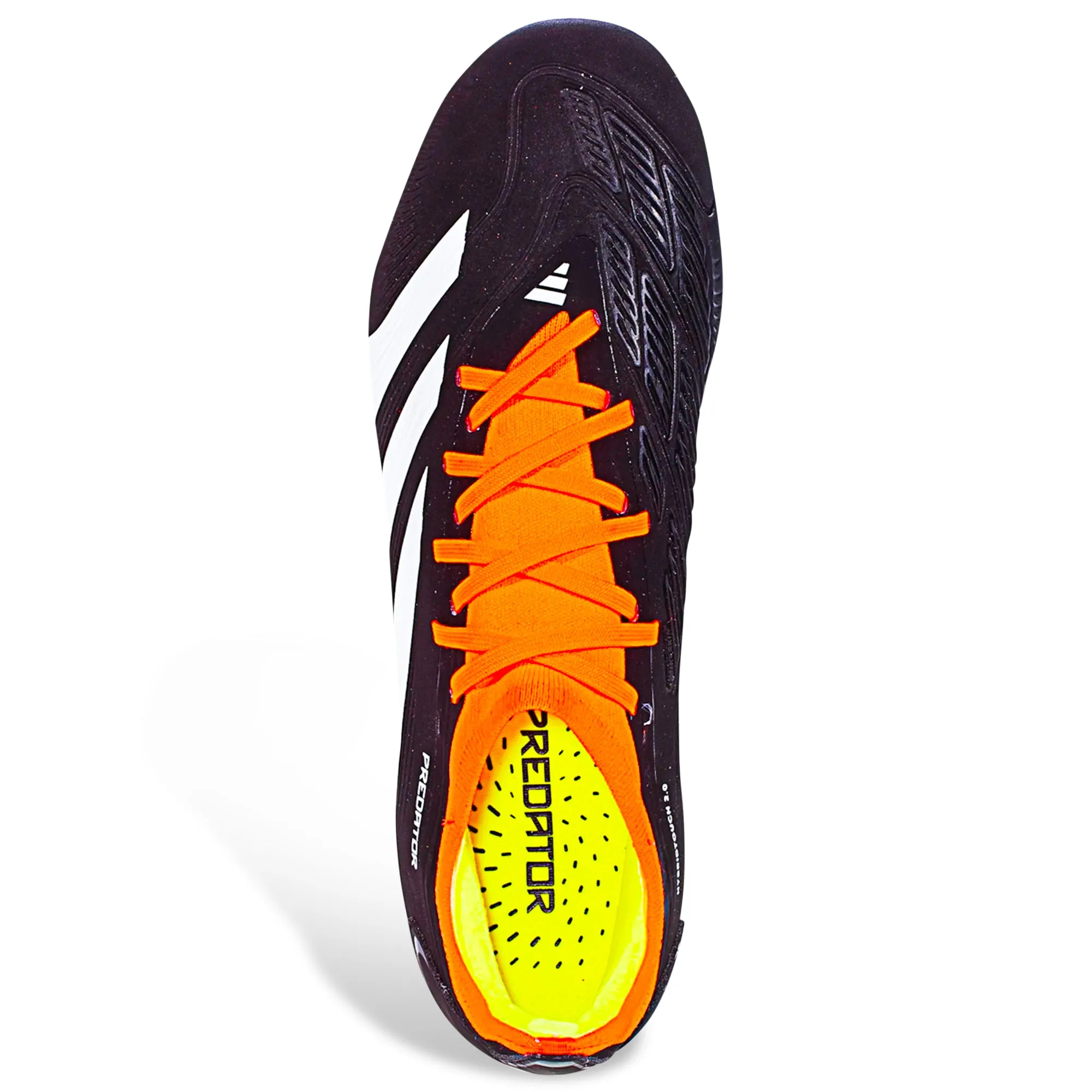 adidas Predator Pro Firm Ground Soccer Cleats (Core Black/White/Orange)