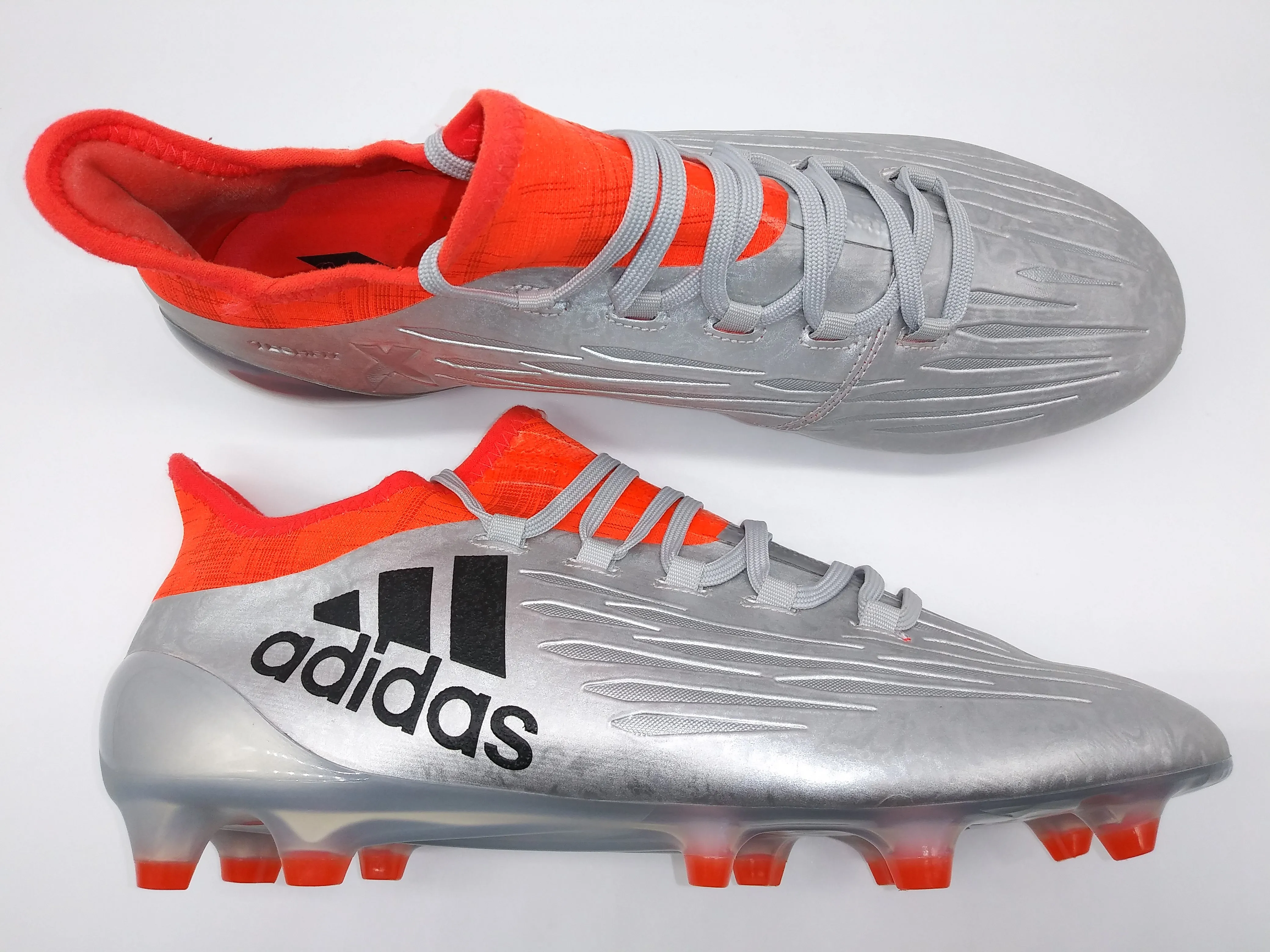 Adidas X 16.1 FG Cleats Silver and Orange Soccer Cleats