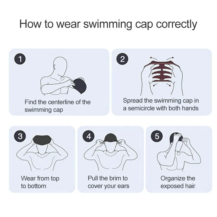 Adult Solid Color Waterproof Silicone Swimming Cap(Sky)