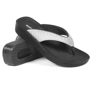 Aerothotic - Dune Women’s Arch Support Thong Flip Flop Sandals , Grey