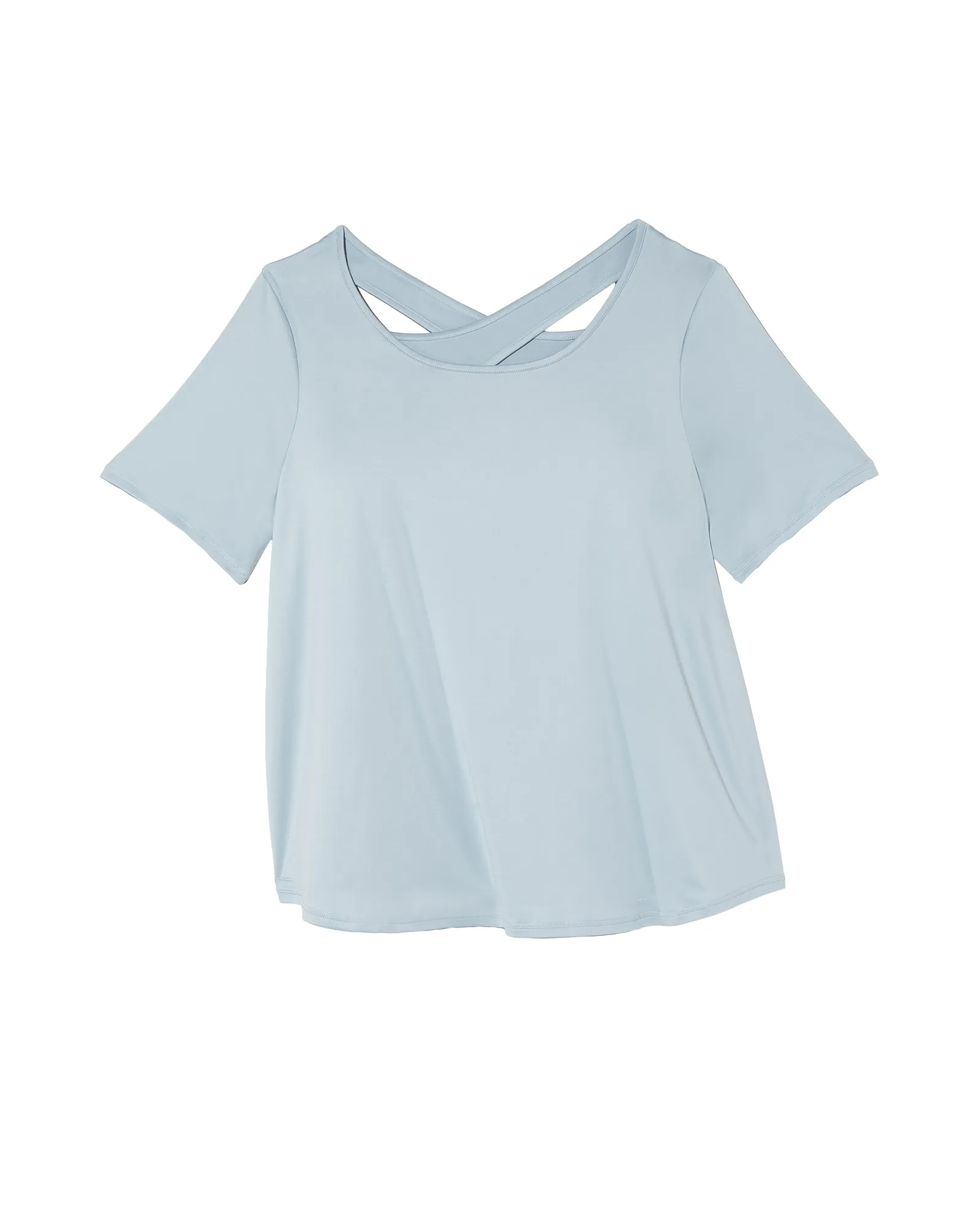 Allium Twist Back Tee | Light Blue