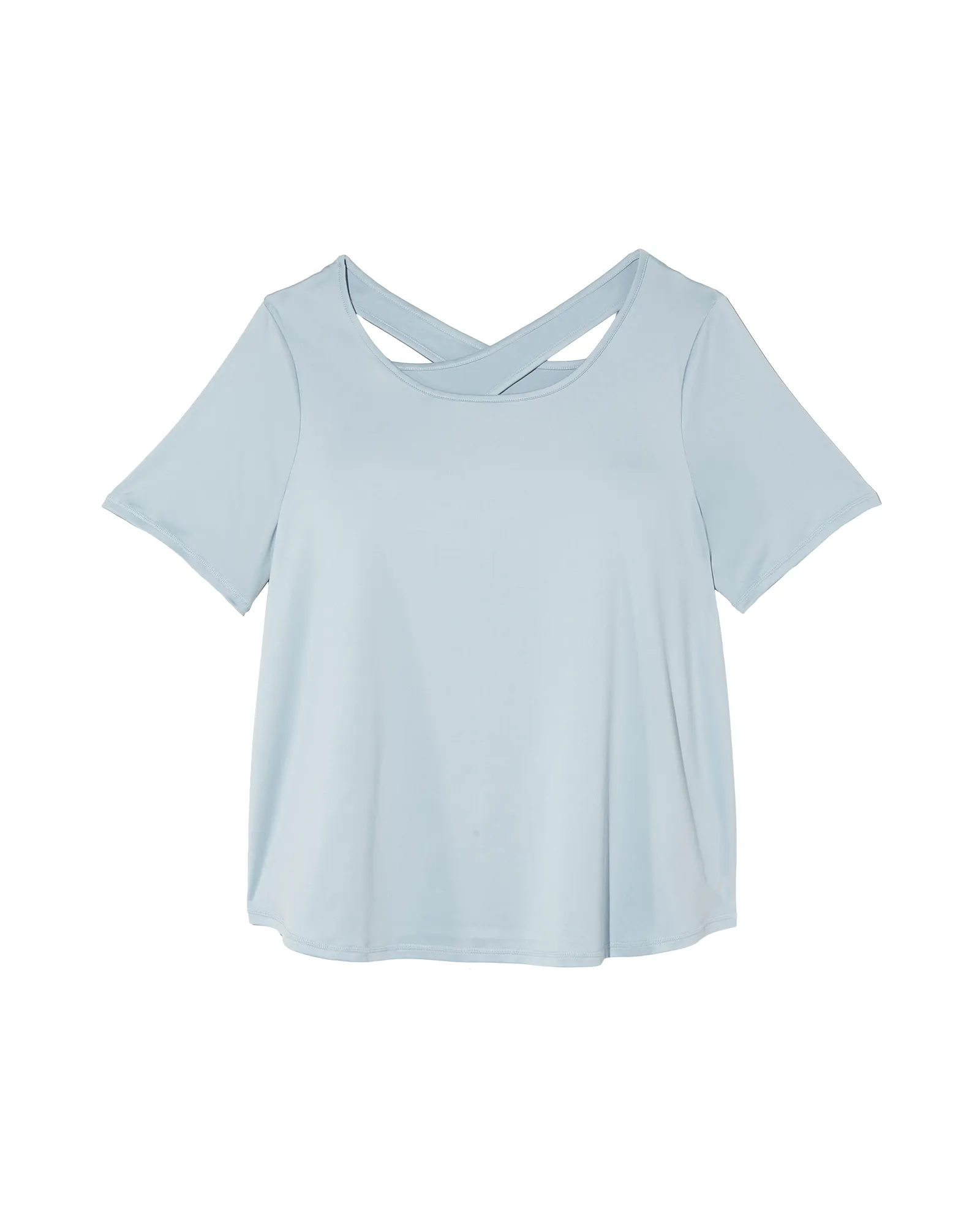 Allium Twist Back Tee | Light Blue