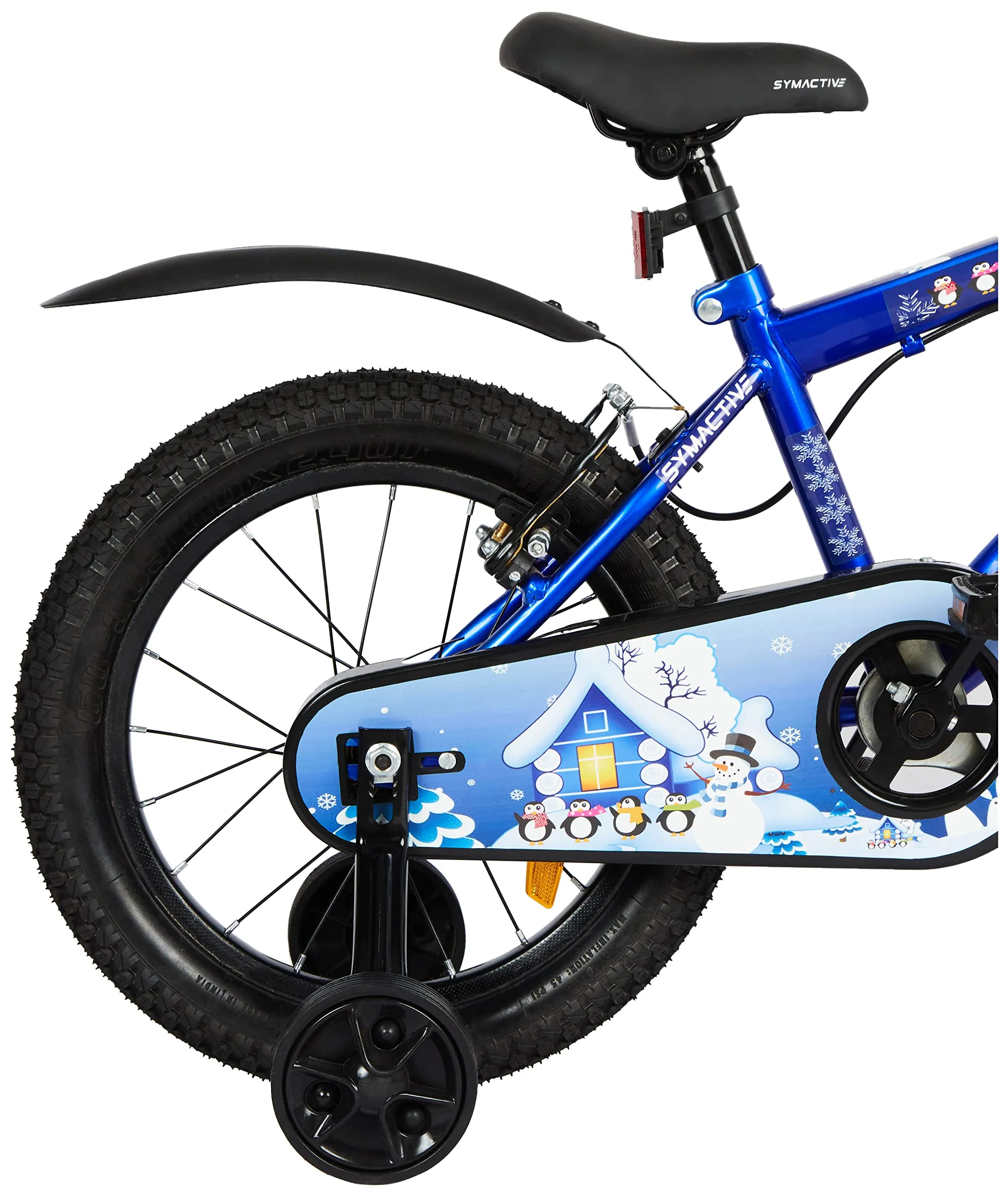 Amazon Brand - Symactive Mini Trotter, 16T Single Speed Kids Bike/Bicycle/Cycle, V-Brakes, Frame Size: 10.6 inch, Age: 5-10 Yr, Steel Rim (Blue, Unisex), Rigid