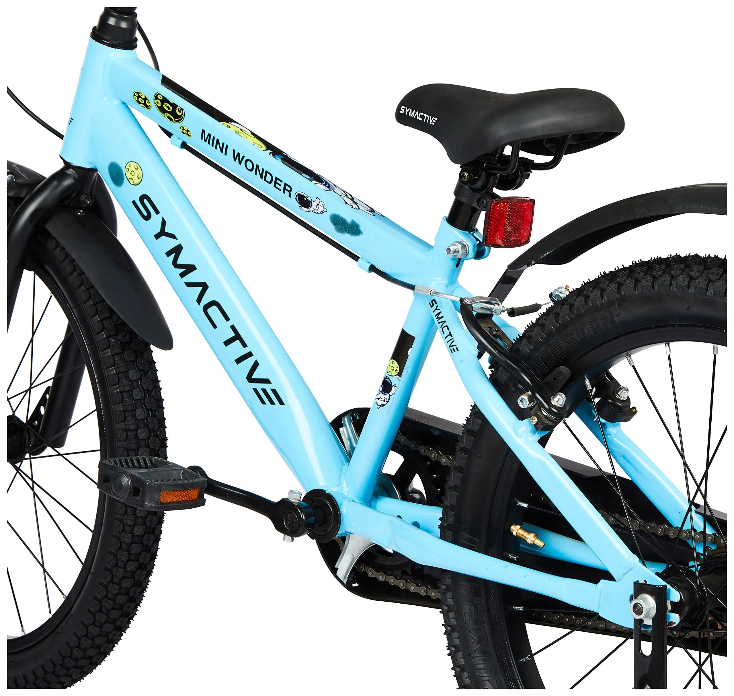 Amazon Brand - Symactive Mini Wonder, 20T Single Speed Kids Bike/Bicycle/Cycle, V-Brakes, Frame Size: 11.2 inch, Age: 5-12 Yr, Steel Rim (Blue, Unisex), Rigid