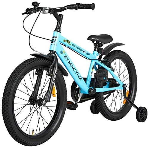 Amazon Brand - Symactive Mini Wonder, 20T Single Speed Kids Bike/Bicycle/Cycle, V-Brakes, Frame Size: 11.2 inch, Age: 5-12 Yr, Steel Rim (Blue, Unisex), Rigid