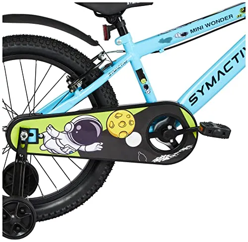 Amazon Brand - Symactive Mini Wonder, 20T Single Speed Kids Bike/Bicycle/Cycle, V-Brakes, Frame Size: 11.2 inch, Age: 5-12 Yr, Steel Rim (Blue, Unisex), Rigid