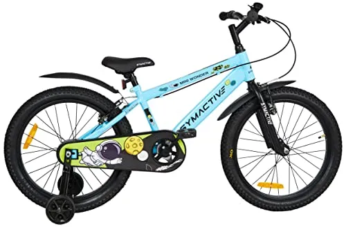 Amazon Brand - Symactive Mini Wonder, 20T Single Speed Kids Bike/Bicycle/Cycle, V-Brakes, Frame Size: 11.2 inch, Age: 5-12 Yr, Steel Rim (Blue, Unisex), Rigid