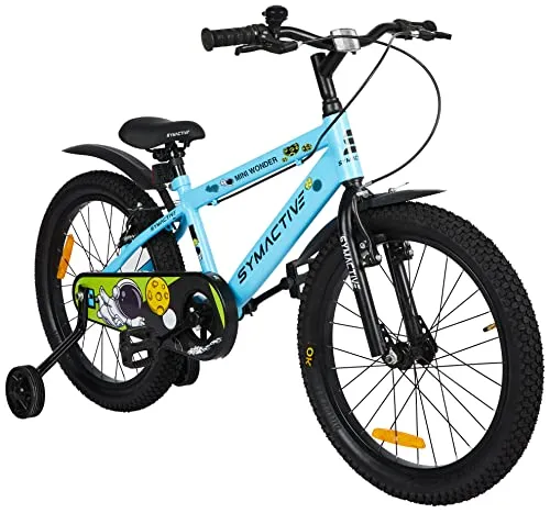 Amazon Brand - Symactive Mini Wonder, 20T Single Speed Kids Bike/Bicycle/Cycle, V-Brakes, Frame Size: 11.2 inch, Age: 5-12 Yr, Steel Rim (Blue, Unisex), Rigid