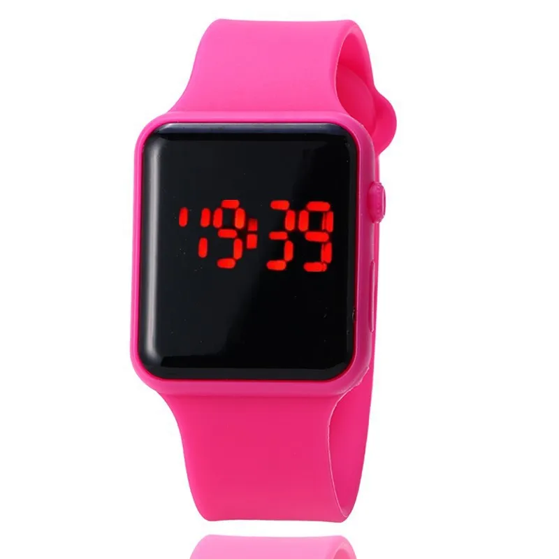 Apple Square Fashion Sports Led Silicone Children's Electronic Watch