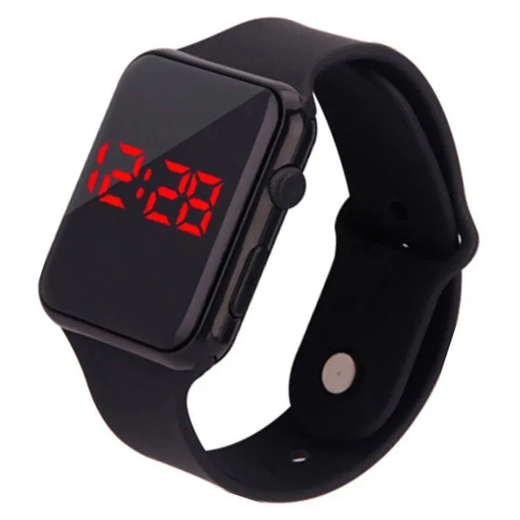 Apple Square Fashion Sports Led Silicone Children's Electronic Watch