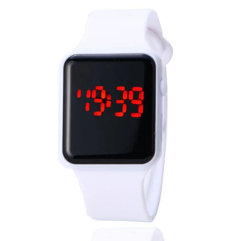 Apple Square Fashion Sports Led Silicone Children's Electronic Watch