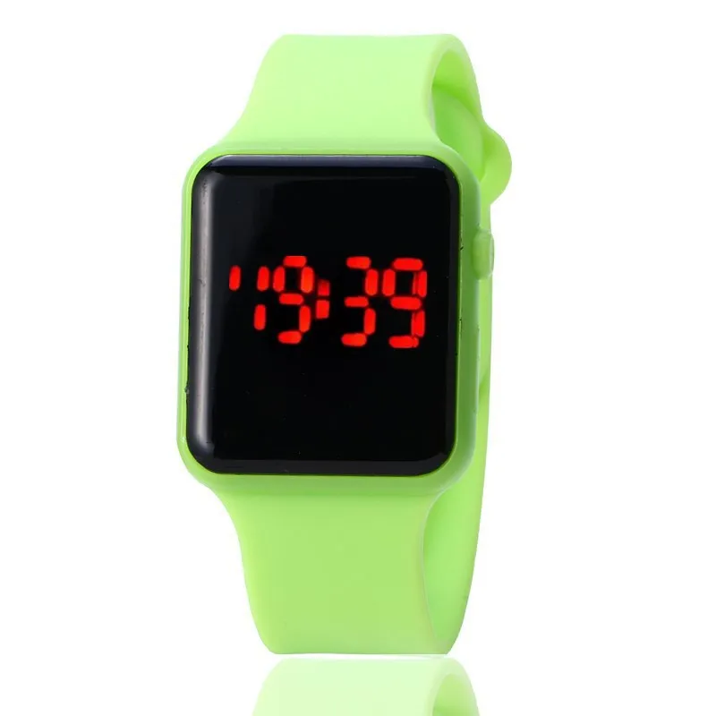 Apple Square Fashion Sports Led Silicone Children's Electronic Watch