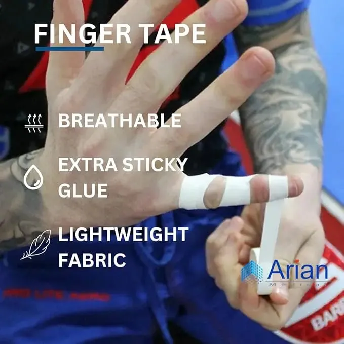 AriaTape Zinc Oxide Tape Self Adhesive Tearable Tape - 1.25cm X 10m Injury Sport Strapping Tape 1 Roll