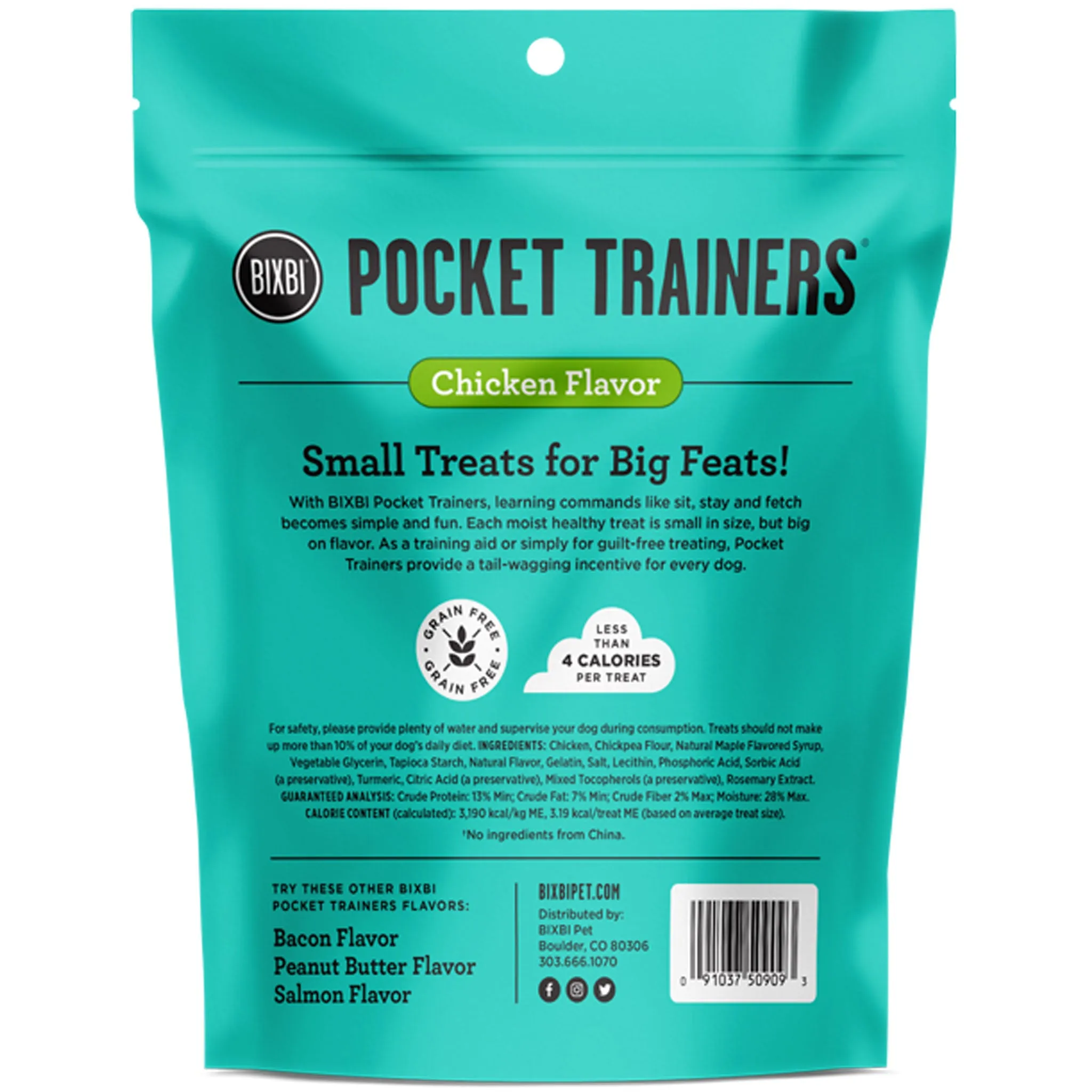 BIXBI Pocket Trainers Chicken Dog Treats - 6oz