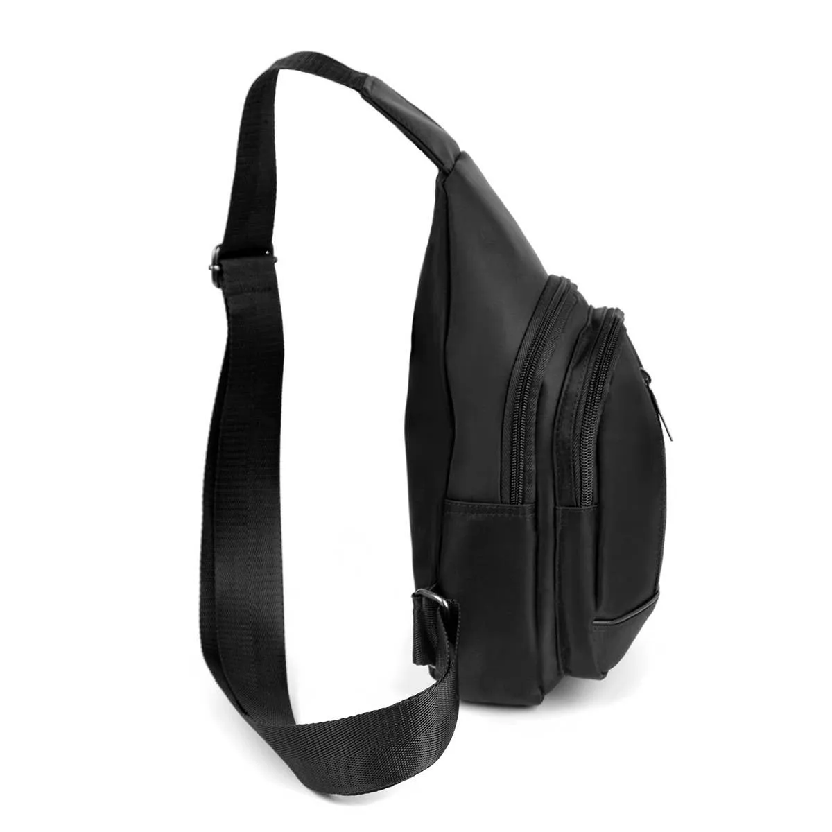 Black Crossbody Sling Bag Backpack with Adjustable Strap