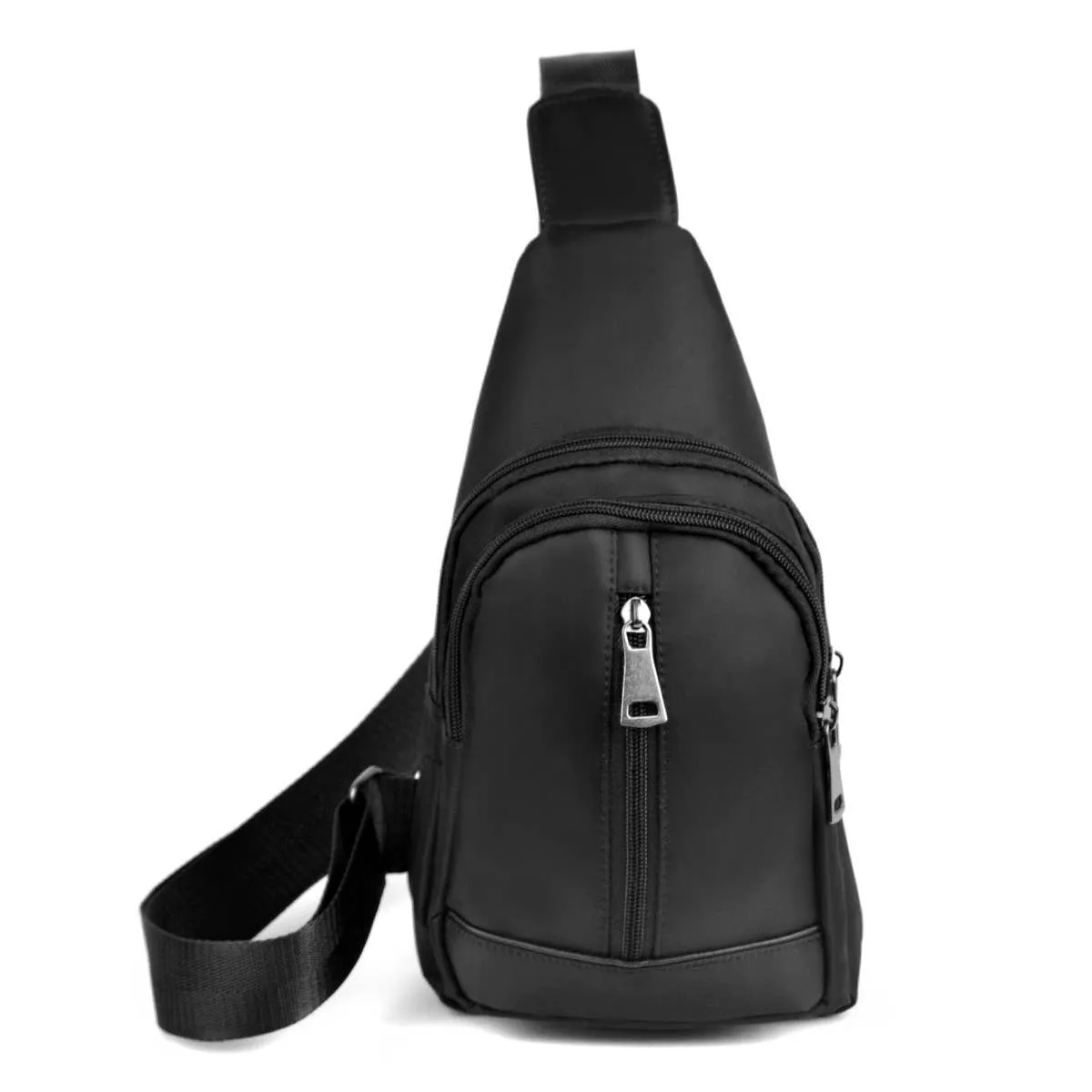 Black Crossbody Sling Bag Backpack with Adjustable Strap