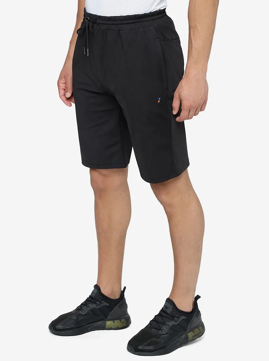 Black Solid Slim Fit Shorts | Jade Play