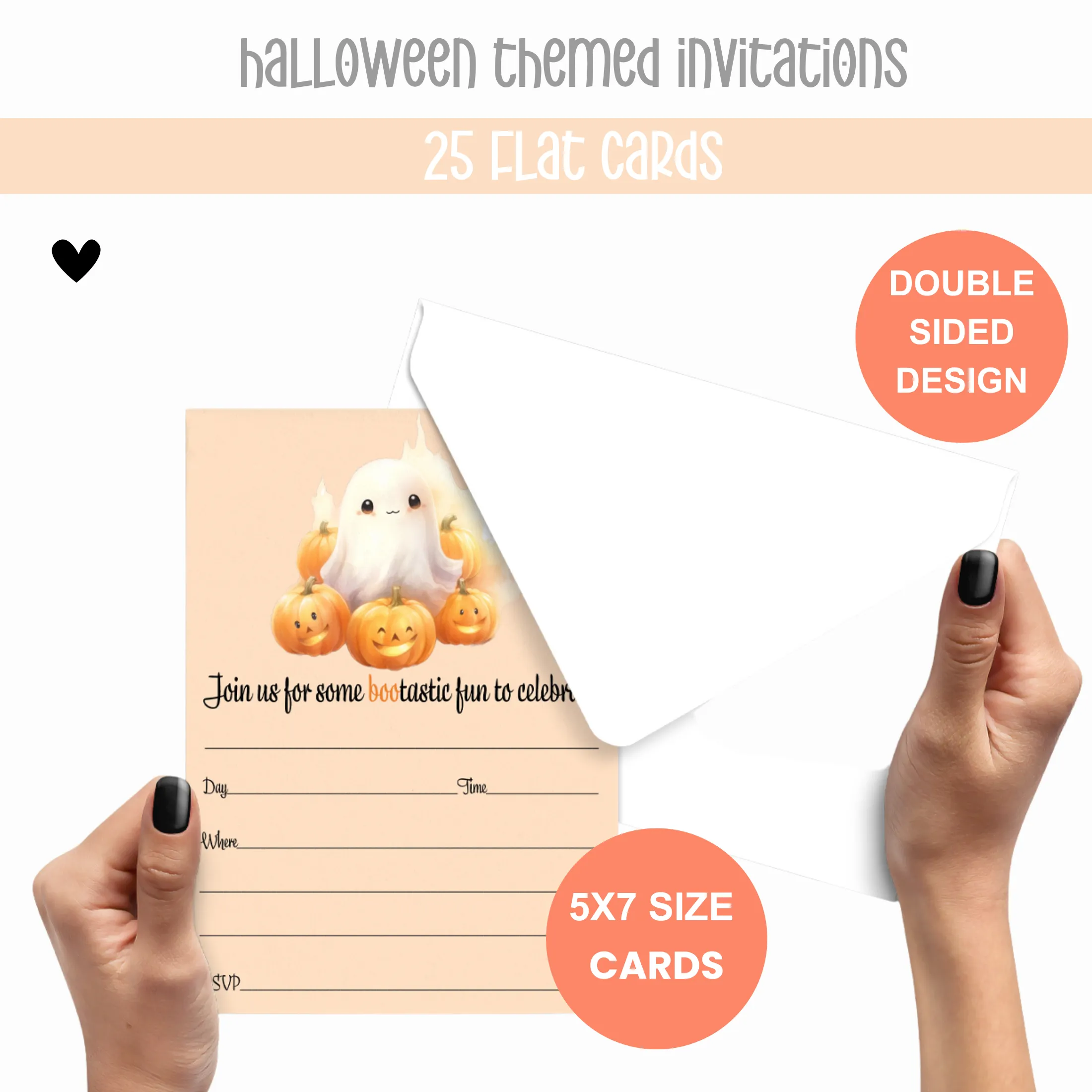 Boo Bash Halloween Invitations - 25ct, Versatile, 5x7